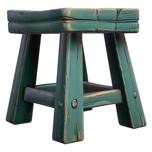 Tamboret blau: model 3D (mobiliari) d’Alex Álvarez