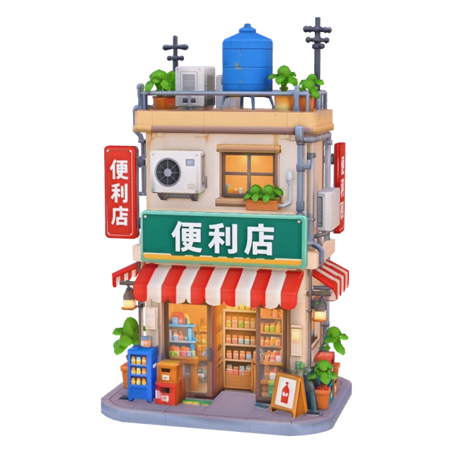 Supermercat xinès: model 3D (entorns) d’Alex Álvarez