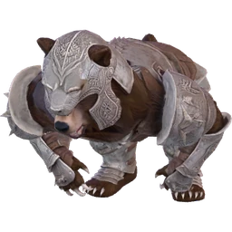 Ós cuirassat: personatge 3D animat